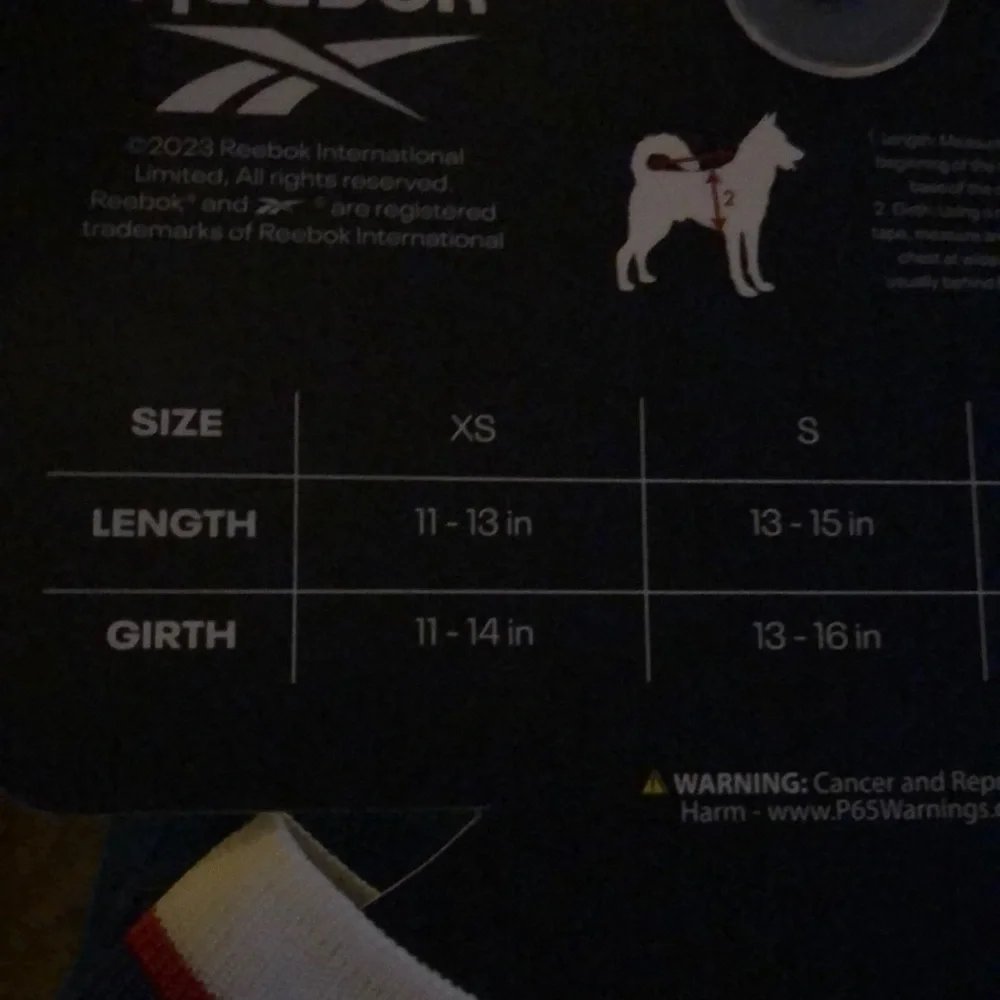 NWT Reebok Terry dog dress S